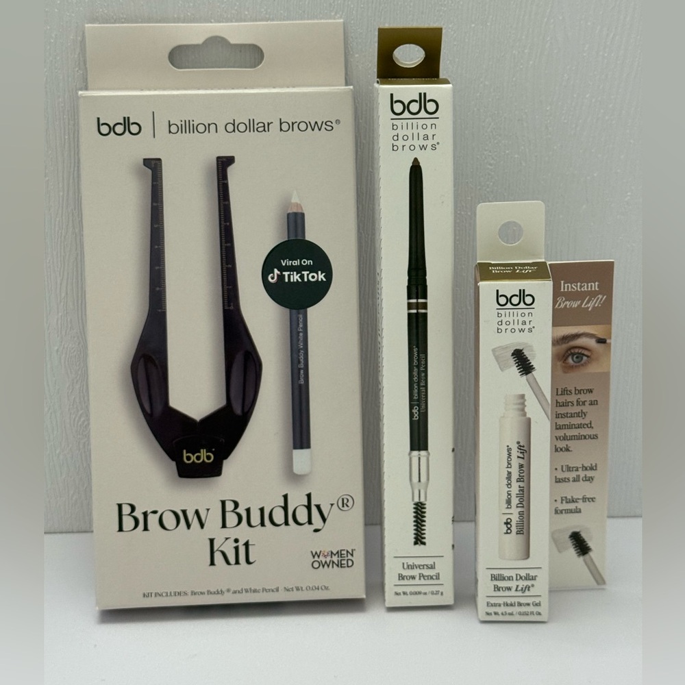 Billion Dollar Brow Kit -Brow Buddy, Brow Pencil, Brow Lifting Gel